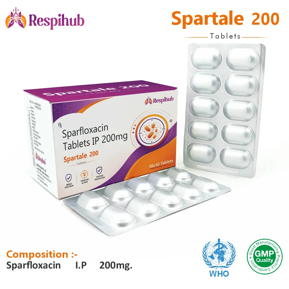 Sparfloxacin 200mg tablet at best price for PCD pharma